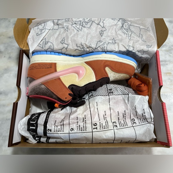 Nike Social Status x Dunk Mid Chocolate Milk - SIZE 10 - Picture 4 of 16